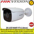 Hikvision 8MP 4K Ultra-low light Fixed Lens 4-in-1 Bullet Camera, 60m IR Distance, IP67 Weatherproof, 120dB WDR, 3D DNR, TVI/AHD/CVI/CVBS - DS-2CE18U8T-IT3 (2.8mm)  