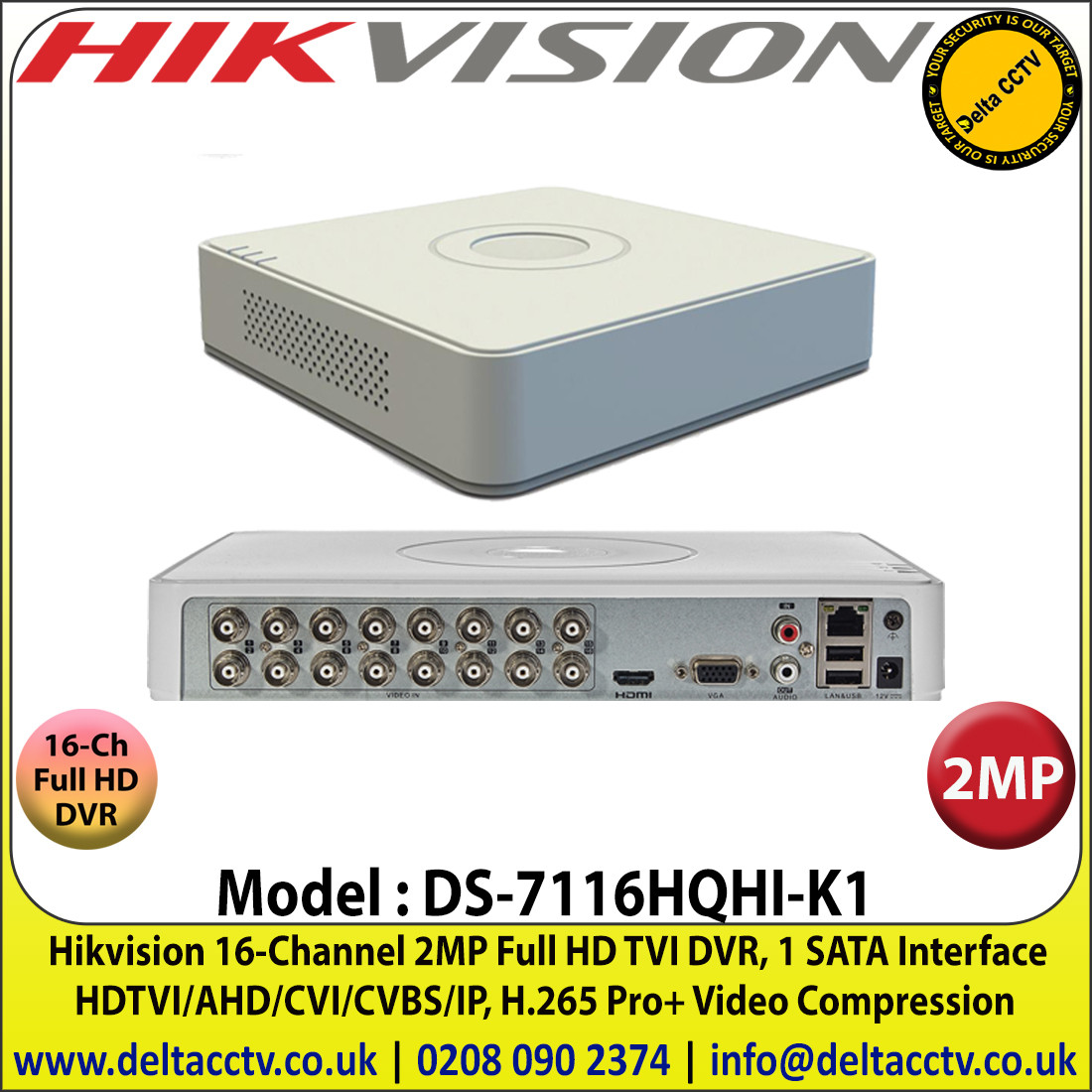 Hd sales dvr hikvision