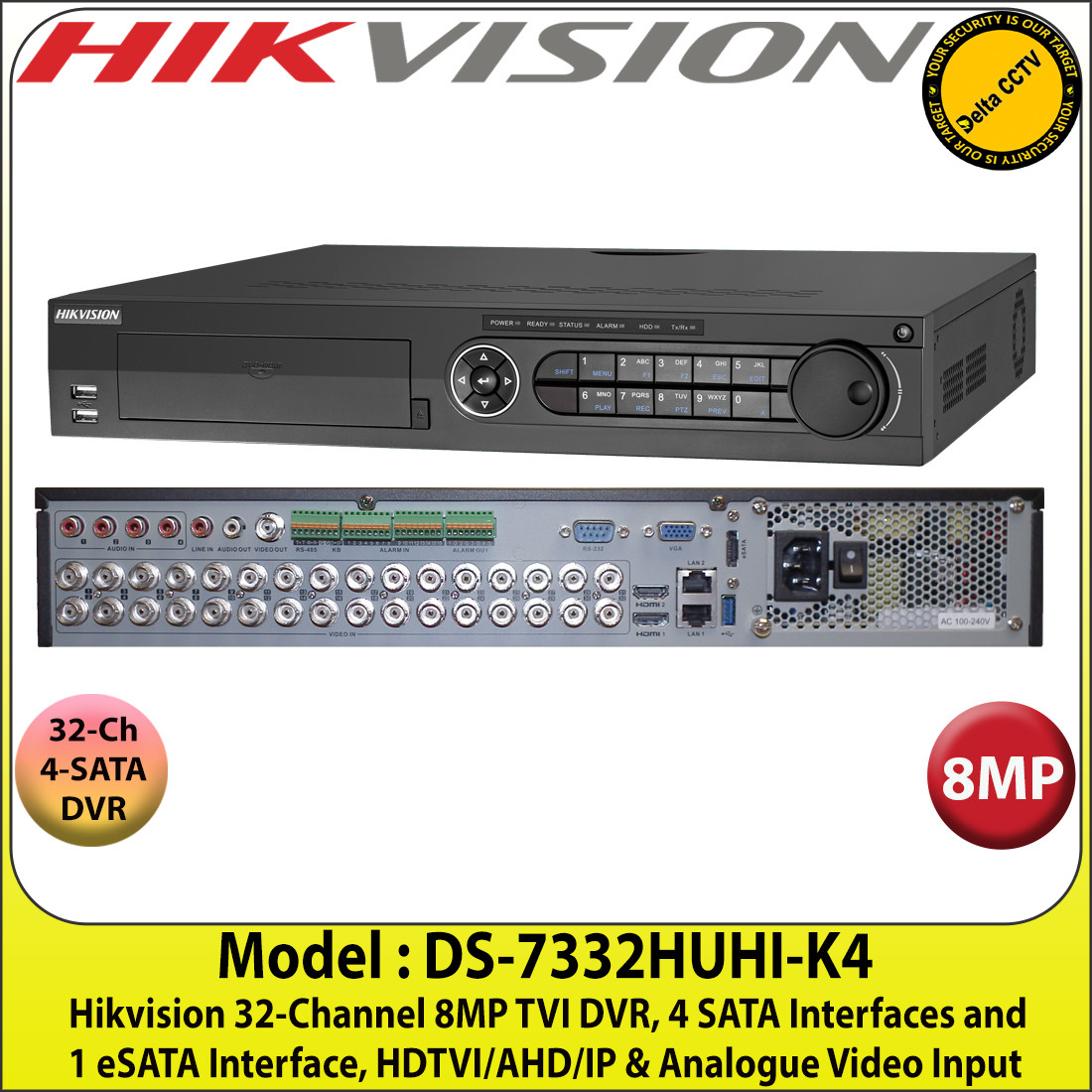 32 Channel Turbo Plus Dvr Hikvision Hybrid Dvr Hikvision 32