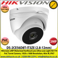 Hikvision - 2MP 2.8-12mm Motorized Varifocal Lens Ultra-Low Light HD-TVI  PoC Turret Camera, 40m IR Distance, IP67 Weatherproof, True Day/Night, Smart IR, EXIR 2.0 - DS-2CE56D8T-IT3ZE