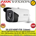 Hikvision - 2MP 3.6mm Fixed Lens Ultra-Low Light HD-TVI PoC Bullet Camera, 40m IR Distance, IP67 Weatherproof, WDR, True Day/Night, Smart IR, EXIR 2.0 - DS-2CE16D8T-IT3E