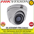 Hikvision - 2MP 2.8mm Fixed Lens Ultra-Low Light  HD-TVI Eyeball Camera, 20m IR Distance, IP67 Weatherproof, WDR, EXIR, True Day/Night - DS-2CE56D8T-ITM