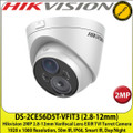Hikvision - 2MP 2.8-12mm Varifocal Lens TVI Turret Camera, 50m IR Distance, IP66 Weatherproof, WDR, Smart IR, True Day/Night - DS-2CE56D5T-VFIT3 
