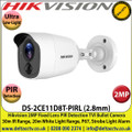Hikvision - 2MP 2.8mm Fixed Lens Ultra-Low Light PIR Detection Bullet TVI Camera, 30m IR Distance, 20m White Light Range, IP67 Weatherproof, Strobe Light Alarm, Smart IR, EXIR, True Day/Night - DS-2CE11D8T-PIRL