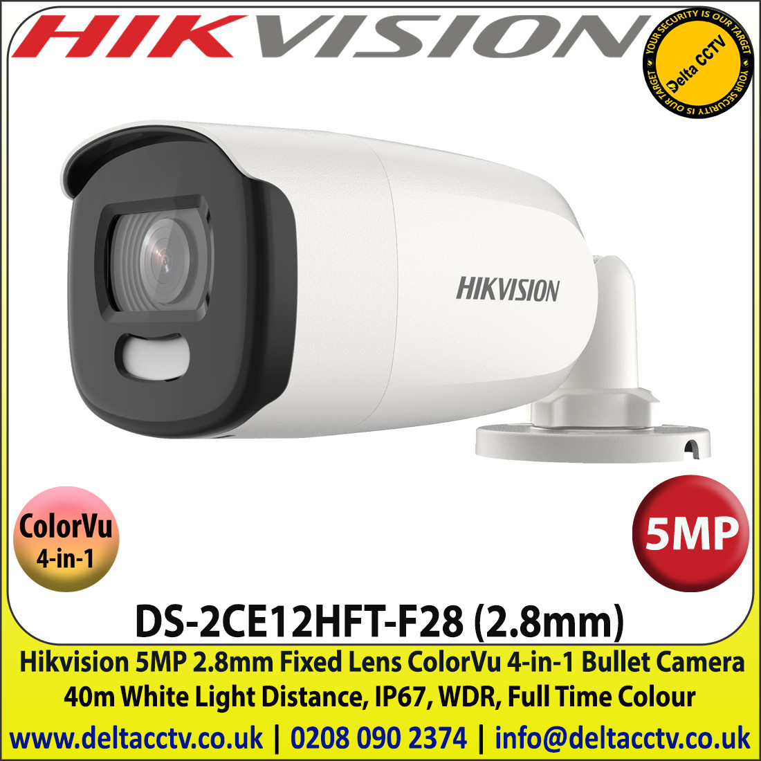 Hikvision 5mp 2024 2.8 mm