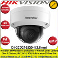 Hikvision 6MP 2.8mm Fixed Lens Darkfighter PoE IP Network Dome Camera, 30m IR Distance, IP67 Weatherproof, WDR, H.265+ Compression, Built-in micro SD/SDHC/SDXC Card Slot, IK10 - DS-2CD2165G0-I 