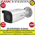 Hikvision 6MP 4mm Fixed Lens Darkfighter PoE IP Network Bullet Camera, 50m IR Distance, IP67 Weatherproof, WDR, H.265+ Compression, Built-in micro SD/SDHC/SDXC Card Slot - DS-2CD2T65G1-I5 