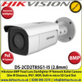Hikvision - 8MP 2.8mm Fixed Lens Darkfighter PoE IP Network Bullet Camera, 50m IR Distance, IP67 Weatherproof, WDR, H.265+ Compression, Built-in micro SD/SDHC/SDXC Card Slot - DS-2CD2T85G1-I5 