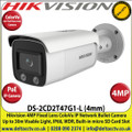 Hikvision - 4MP 4mm Fixed Lens ColorVu IP PoE Network Bullet Camera, 30m White Light Distance, IP66 Weatherproof, 120dB WDR, H.265+ Compression, Built-in micro SD/SDHC/SDXC Card Slot, 24/7 Full Color Imaging-DS-2CD2T47G1-L