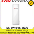 Hikvision Outdoor Wireless Bridge, Point-to-Point, Point-to-Multipoint, 2.4Ghz 150Mbps 3km Outdoor Wireless CPE - DS-3WF01C-2N/O