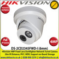 Hikvision - 4MP 6mm Fixed Lens Darkfighter PoE IP Network Turret Camera, 30m IR Distance, IP67 Weatherproof, WDR, H.265+ Compression, Built-in micro SD/SDHC/SDXC Card Slot - DS-2CD2345FWD-I 