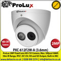 ProLux - 2MP 3.6mm Fixed Lens HD-CVI CCTV Camera, Max. 30fps@1080P,  50m IR Range, IP67, DC12V, HD and SD Output Switchable, Built-in MIC - PXC-612F2W-A