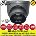 OYN- X - 8MP/4K 2.8mm Fixed Lens Full-Colour HDCVI IR Grey Turret CCTV Camera, Support CVI/TVI/AHD  Video Output, 40 m Illumination Distance, IP67,  Built-in mic, Active Deterrence with Red Blue Light, 24/7 Colour Imaging - EAGLE8C-AD-TUR-FG
