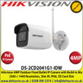 Hikvision - 4MP 2.8mm Fixed Lens Audio IP PoE Network Bullet CCTV Camera, 30m IR Distance, IP66 Weatherproof,  True Day/Night, Built-in Mic - DS-2CD2041G1-IDW (2.8mm)