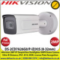 Hikvision - 2MP 8-32mm Varifocal Lens DeepinView DarkFighter ANPR IP PoE Network Bullet CCTV Camera, 50m IR Distance, IP67 Weatherproof, IK10 Vandalproof,  140 dB WDR, H.265+ compression, Built-in micro SD/SDHC/SDXC slot - DS-2CD7A26G0/P-IZ(H)S