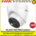 Hikvision - 2MP 2.8mm Fixed Lens PIR Detection HD-TVI Turret Camera, 20m IR Distance, IP67 Weatherproof, PIR detection, Strobe light alarm, Alarm out - DS-2CE71D0T-PIRLO