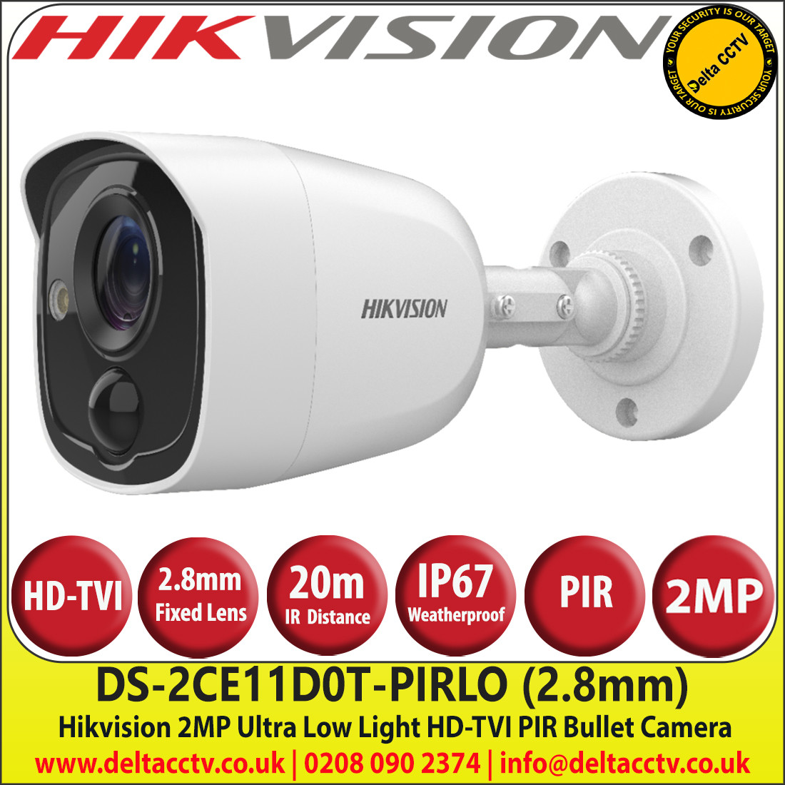 Hikvision 2mp pir sales camera