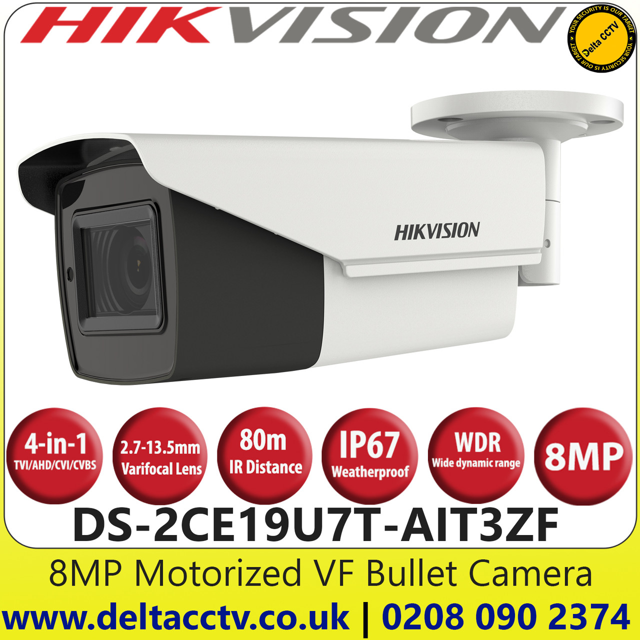 hikvision 80m ir bullet camera