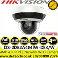 Hikvision 4MP 4 × IR PTZ Network Wi-Fi Camera - DS-2DE2A404IW-DE3/W(2.8-12mm)