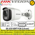 Hikvision 2MP ColorVu Fixed Mini Bullet Camera - DS-2CE10DFT-F (2.8mm)