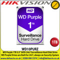 1TB WD Purple Hard Drive for Hikvision iDS-7208HUHI-M2/FA 8 Channel 5 MP 1U H.265 AcuSense DVR