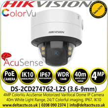 Hikvision DS-2CD2747G2-LZS (3.6-9mm) 4MP AcuSense ColorVu Motorized ...