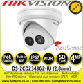 Hikvision 4MP AcuSense Audio Turret IP PoE Camera - 2.8mm Lens - 30m IR Range - Built in MIC - DS-2CD2343G2-IU 