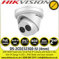 Hikvision 2MP Audio Outdoor PoE Network CCTV Turret Camera - 4mm Lens - Built-in Mic - DS-2CD2323G0-IU