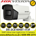 Hikvision 5MP Ultra-Low Light 4-in-1 TVI Outdoor Bullet Camera, 2.8mm Lens - 60m IR Distance  - DS-2CE16H8T-IT3F