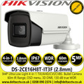 Hikvision DS-2CE16H8T-IT3F 5MP Ultra-Low Light 4-in-1 TVI Outdoor Bullet Camera, 2.8mm Lens - 60m IR Distance 