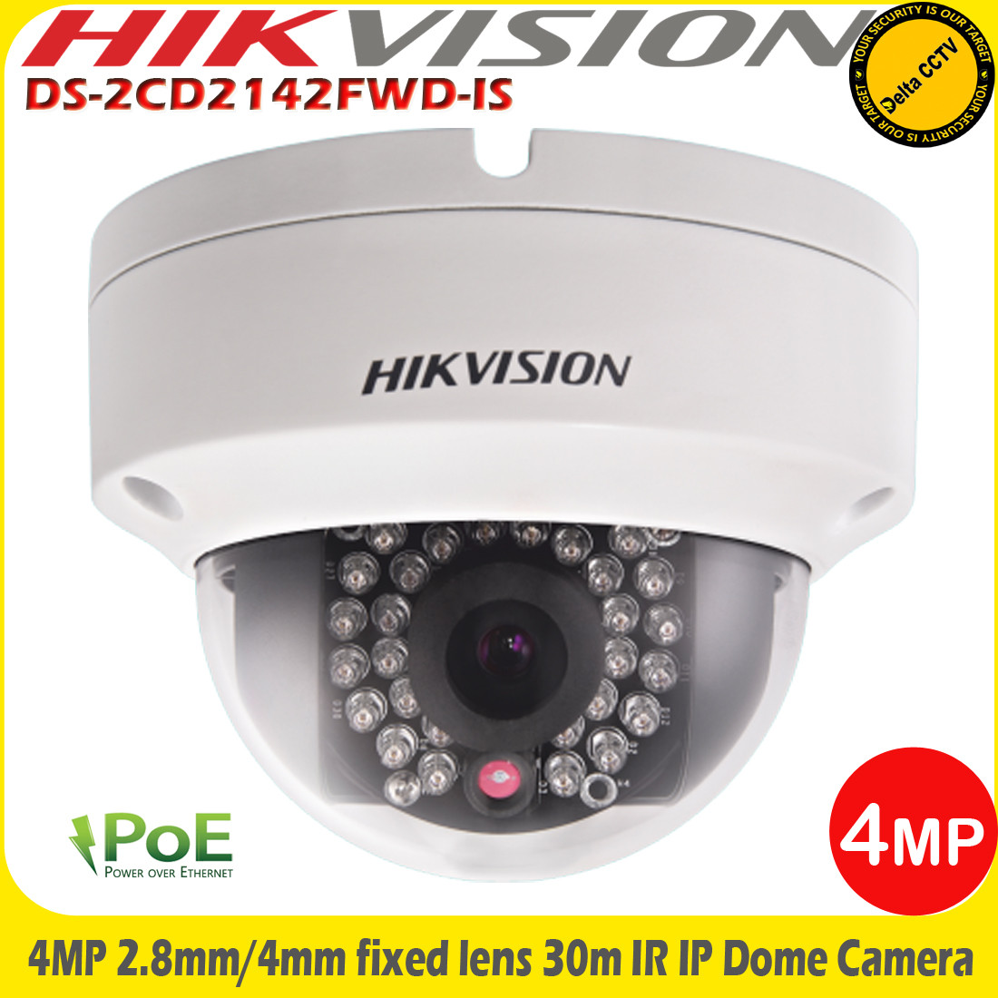 Hikvision DS-2CD2142FWD-IS 4MP 2.8mm/4mm fixed lens 30M IR