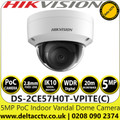 Hikvision PoC Indoor Dome Camera - 5MP - 2.8mm lens - 20m IR Range - DS-2CE57H0T-VPITE(C)