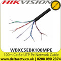 100m Cable Network CAT Cat5e UTP Pe Solid Black W Box - WBXC5EBK100MPE