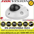 Hikvision DS-2CD2546G2-IS (C ) 4MP AcuSense Mini Dome Network IP Camera - 2.8mm Lens - 30m IR Range - Built in MIC 