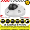 Hikvision 4MP AcuSense Mini Dome Network IP Camera - 4mm Lens - 30m IR Range - Built in MIC - DS-2CD2546G2-IS(4MM)(C )