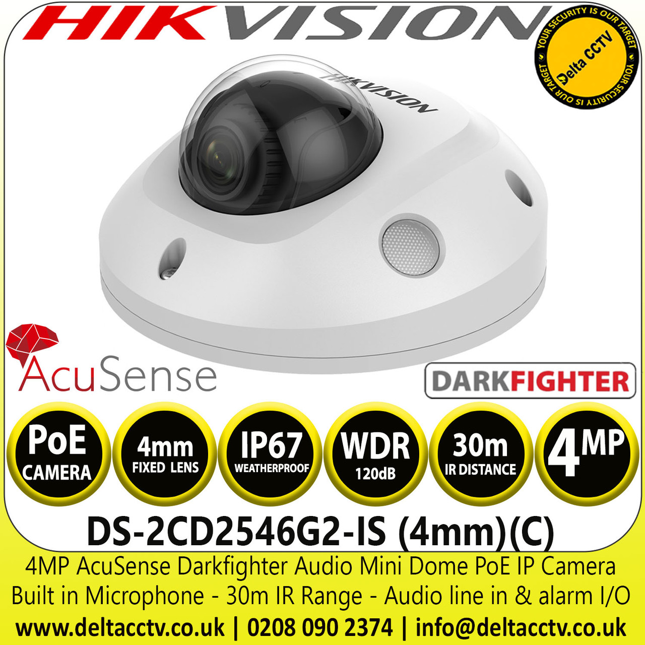 Hikvision AcuSense DS-2CD2743G2-IZS 4MP Outdoor DS-2CD2743G2-IZS