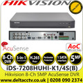 Hikvision 8 Channel 5MP AcuSense AoC 8Ch DVR - IDS-7208HUHI-K1/4S(B) 