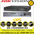 Hikvision 32 Channel 8MP 32Ch 4K DVR 4 SATA Interface- DS-7332HUHI-K4