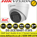 Hikvision 5MP Audio AoC Outdoor/Indoor Turret Camera - DS-2CE78H0T-IT3FS