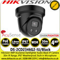 Hikvision 4MP AcuSense Darkfighter Built-in MIC Outdoor Network Black Turret Camera - 2.8mm Lens - 30m IR Range - DS-2CD2346G2-IU(2.8mm)/Black