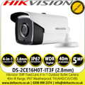 Hikvision DS-2CE16H0T-IT3F Bullet TVI Camera - 5MP - 2.8mm Lens - 40m IR Range - IP67 