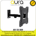 Monitor Wall Bracket Full Motion - VESA 200x200 - 14" to 43" - 25kg - Distance to wall 55-225mm Tilt -5 to 15 Degrees - AR-50-009