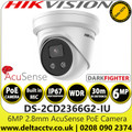 Hikvision 6MP 2.8mm Lens AcuSense DarkFighter Turret Network IP Camera - Built-in Microphone - DS-2CD2366G2-IU/(2.8mm) (C)