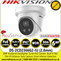 Hikvision 6MP AcuSense DarkFighter Turret Network IP Camera - Built-in Microphone - DS-2CD2366G2-IU/(2.8mm) (C)