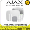 AJAX HUB2KIT3MP(WHITE) Starter Kit For The Ajax Security System - Kit Contains - 1 x HUB2, 2 x MOTIONPROTECT, 1 x KEYPAD, 1 x DOORPROTECT, 1 x STREETSIREN, 1 x HOMESIREN