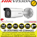 Hikvision DS-2CD3T86G2-4IS(2.8mm)(C) 8MP Outdoor 4K Bullet IP Network Camera , Day / Night, IP67, 120dB WDR, Darkfighter Technology, AcuSense Technology 