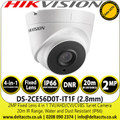 Hikvision DS-2CE56D0T-IT1F 2MP 2.8mm Fixed Lens 20m IR 4-in-1 CCTV Turret Camera 