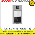 Hikvision DS-KV8113-WME1(B) Video Intercom Villa Door Station - Standard PoE - 2MP HD Camera - Noise Suppression and Echo Cancellation -  Tamper-proof