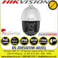 Hikvision DS-2DE5425IW-AE (S5) 4MP 25 × Optical Zoom IR PoE IP Speed Dome PTZ Camera - 150m IR Range - AcuSense Technology - DarkFighter Technology 