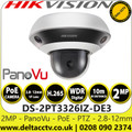 Hikvision DS-2PT3326IZ-DE3 (2.8-12mm) 2MP Network PTZ Camera, with the integration design, is able to capture 360°images with the panoramic cameras as well as close-up images with the PTZ camera